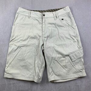 Men's White Cargo Shorts